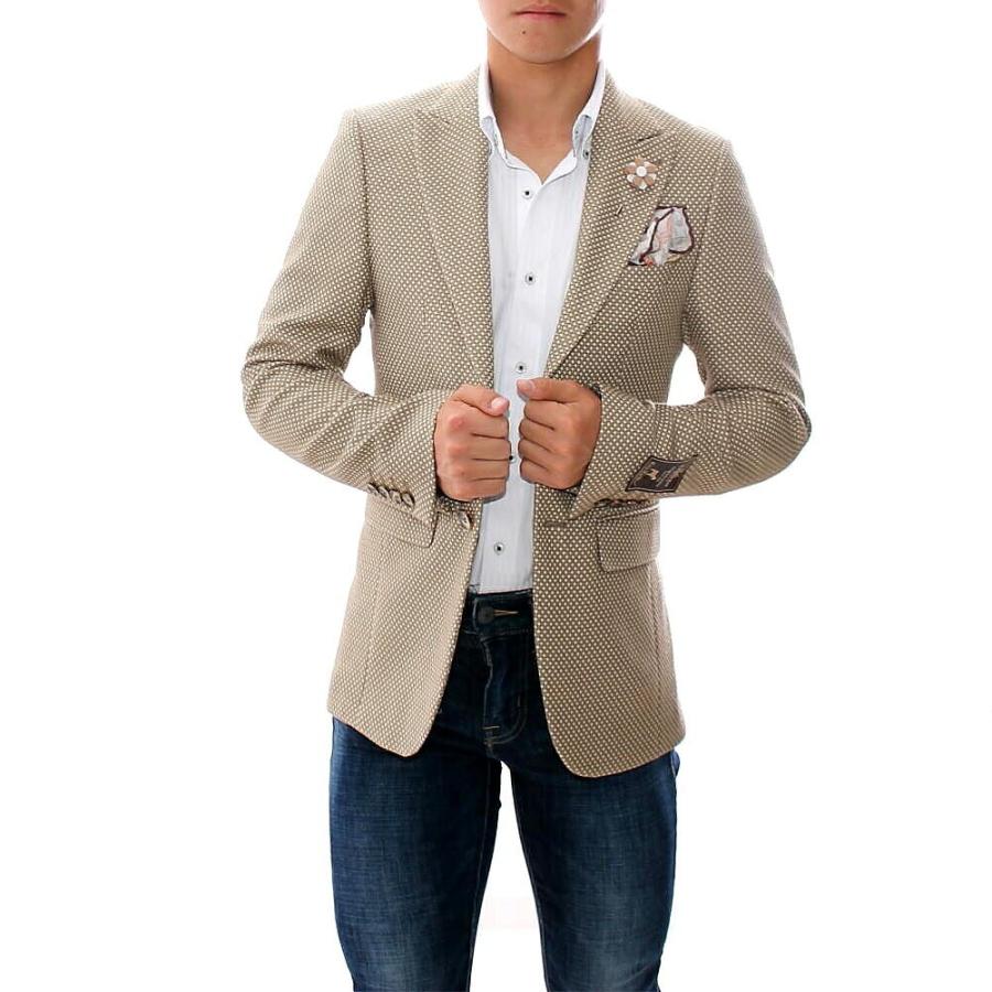 テーラードジャケット メンズ ベージュ ブレザー ジャケパン 秋冬