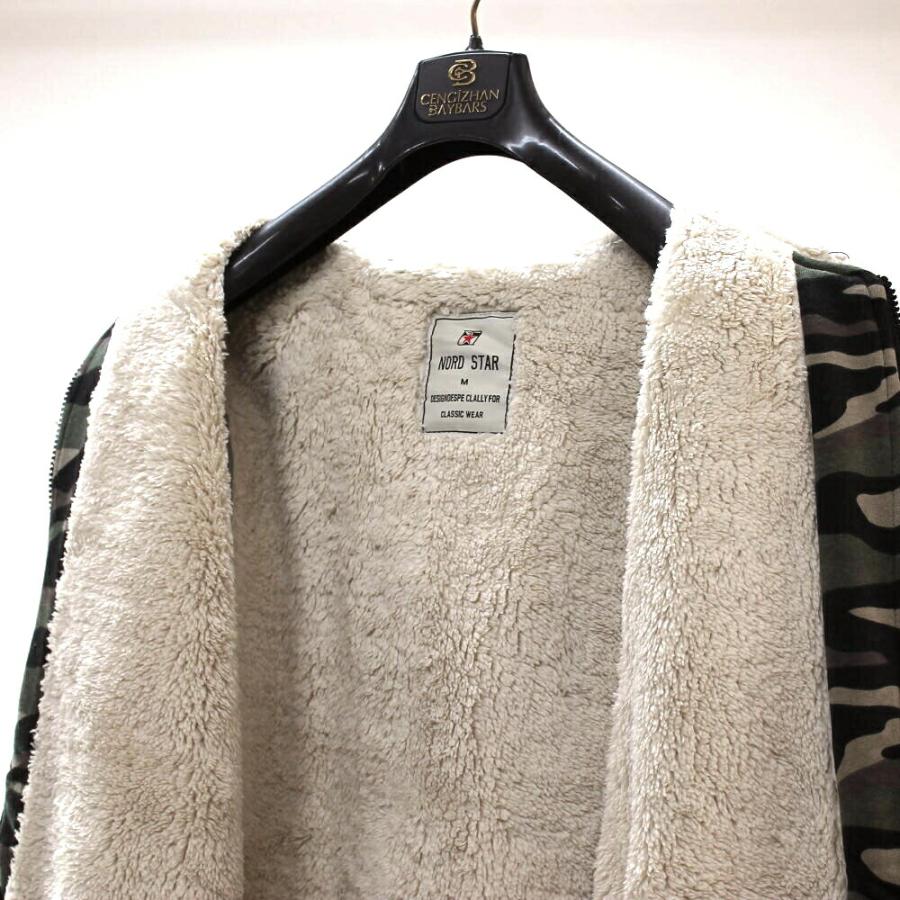 裏ボア パーカー 迷彩 メンズ ジップアップ 冬秋 カモフラ S~XXXL