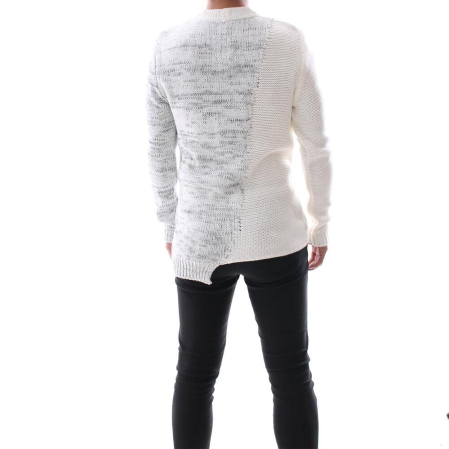 ケーブルニット セーター メンズ クルーネック 白黒グレー Crsm Bin 1 Limitedヤフーショップ 通販 Yahoo ショッピング