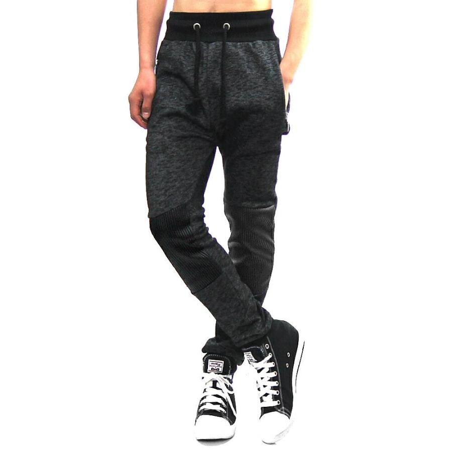 バイカー スウェットパンツ メンズ 細身 チャコールグレー メンズ タイト 裏起毛 Crsm18 Bin 1 Limitedヤフーショップ 通販 Yahoo ショッピング