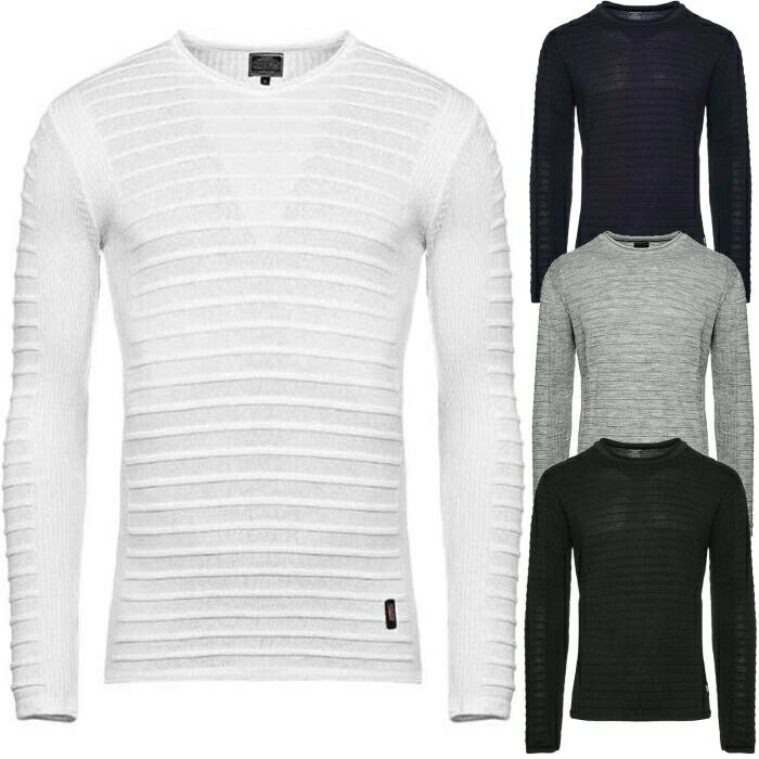 薄手のニット セーター メンズ ボーダー編み 白黒グレー紺 薄地 スプリング 春 秋 冬 Crsm7445 Bin 1 Limitedヤフーショップ 通販 Yahoo ショッピング