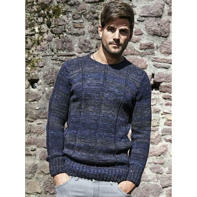 ローゲージ ニット セーター メンズ ストライプ編み 黒 紺 キャメル