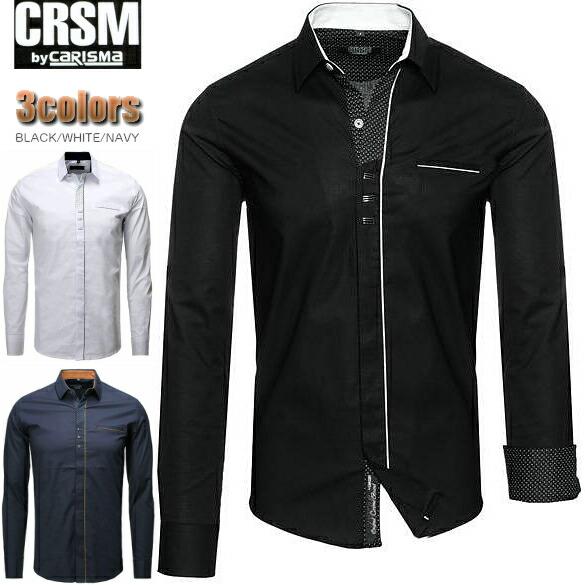 長袖シャツ ビジネス メンズ カジュアルシャツ 紺白黒 大きいサイズ Xxl 3ｌ 入荷 Crsm52 Bin 1 Limitedヤフーショップ 通販 Yahoo ショッピング