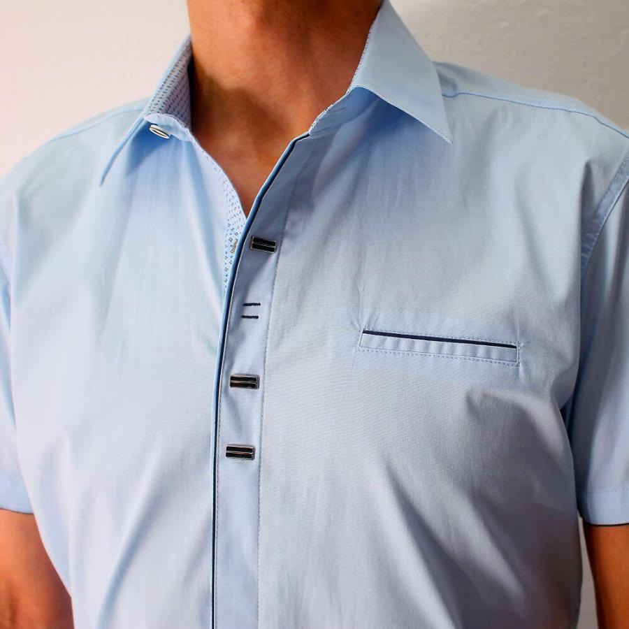 クールビズ 半袖シャツ ビジネス メンズ ストレッチ コットン