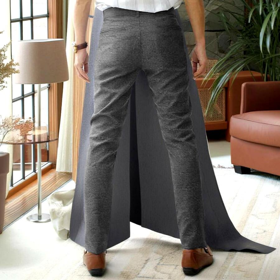 スラックス スキニー パンツ グレンチェック チャコール グレー スリム