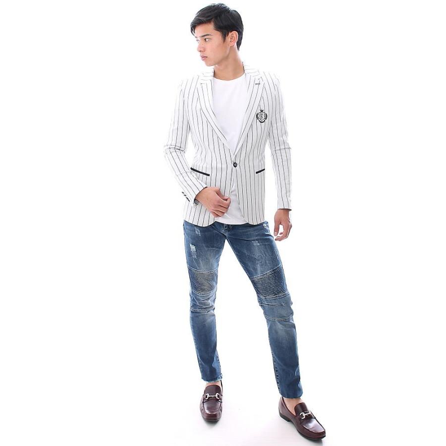 テーラードジャケット メンズ ライトグレー ストライプ ブレザー ストレッチ Xxlまで 大きいサイズも入荷 Efendi1976light Bin 1 Limitedヤフーショップ 通販 Yahoo ショッピング