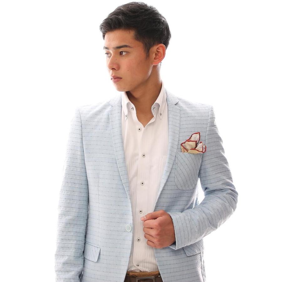 テーラードジャケット ブレザー メンズ ブルー 水色 青 ブレザー 春夏 タイト 細身 Fc Sakko300 Bin 1 Limitedヤフーショップ 通販 Yahoo ショッピング