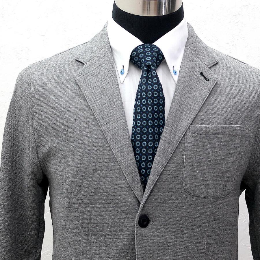 テーラードジャケット セットアップスーツ対応 ライトグレー メンズ