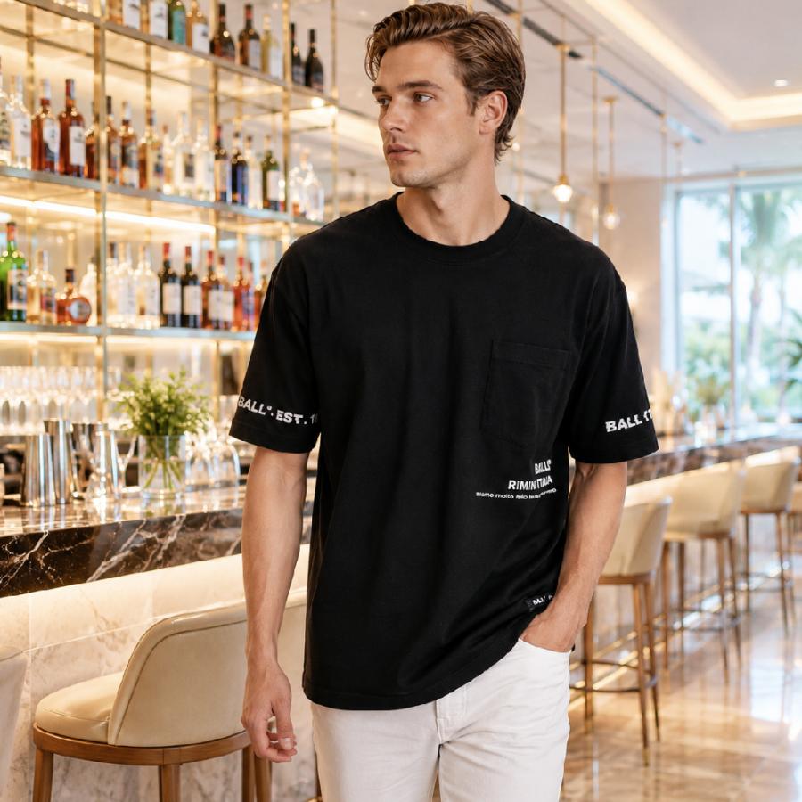 Tシャツ 半袖 カットソー メンズ ビッグシルエット ゆったり ルーズ 