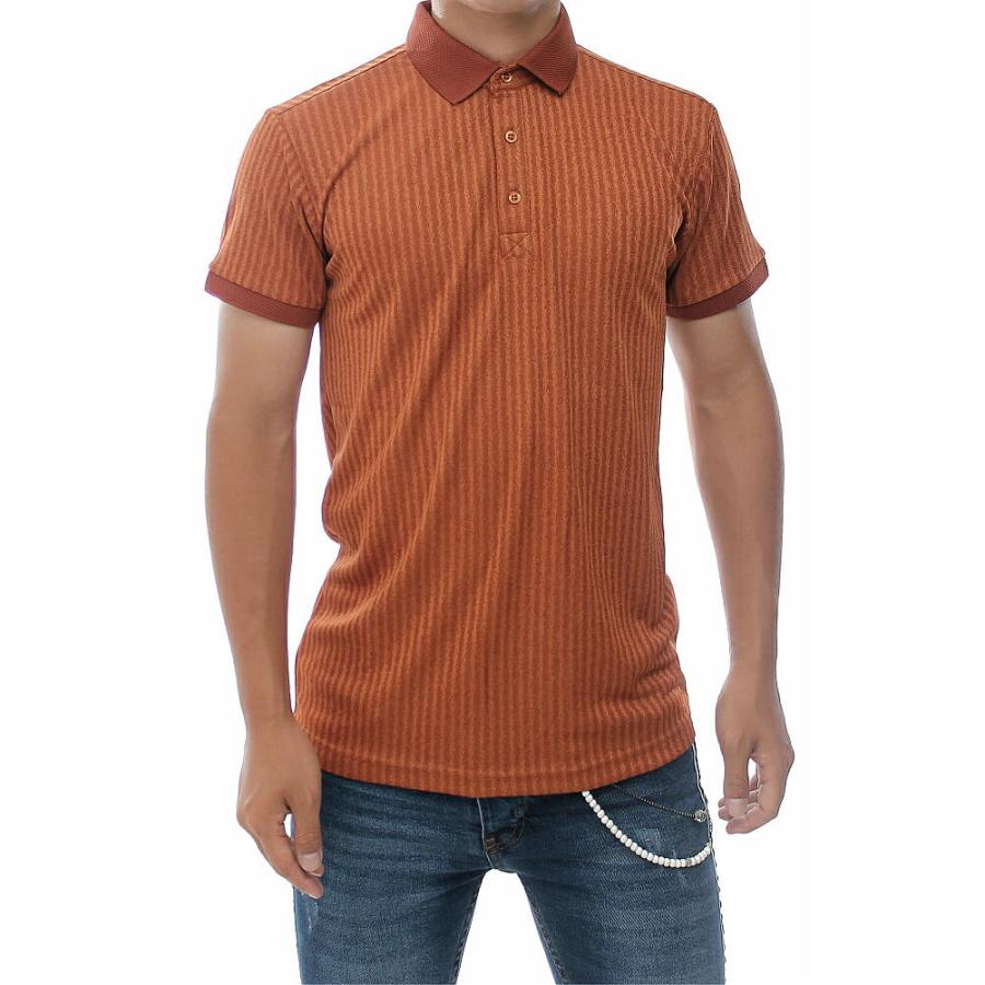 ポロシャツ 半袖 ストライプ メンズ S〜XXL 大きいサイズも