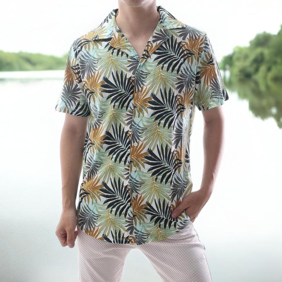 アロハシャツ 半袖柄シャツ 半袖シャツ 開襟シャツ オープンカラー
