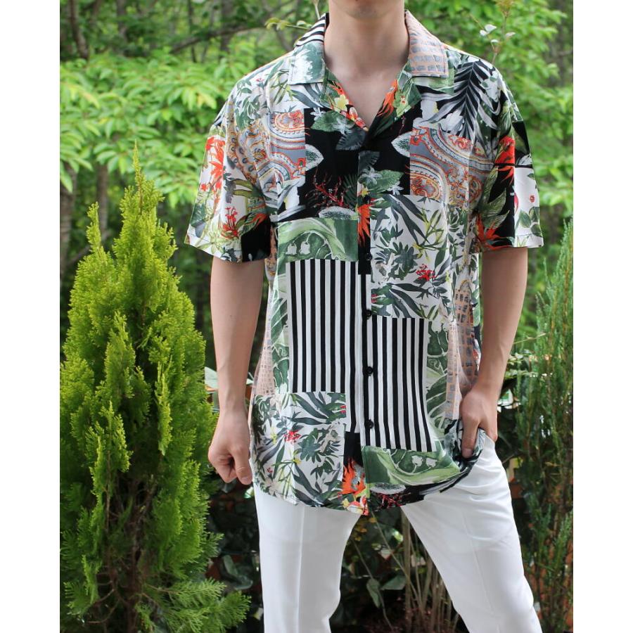 半袖シャツ 柄シャツ アロハシャツ 葉っぱ柄 海 花柄 開襟シャツ 半袖シャツ 柄シャツ アロハシャツ 葉っぱ柄 海 花柄 開襟シャツ