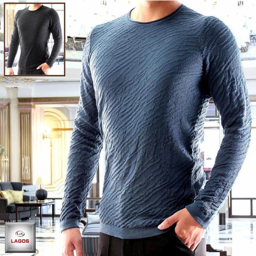 薄手のニット セーター メンズ クルーネック 薄地 薄手 大きいサイズも入荷 春 秋 冬 コットン 白 青 黒 無地 話題の行列