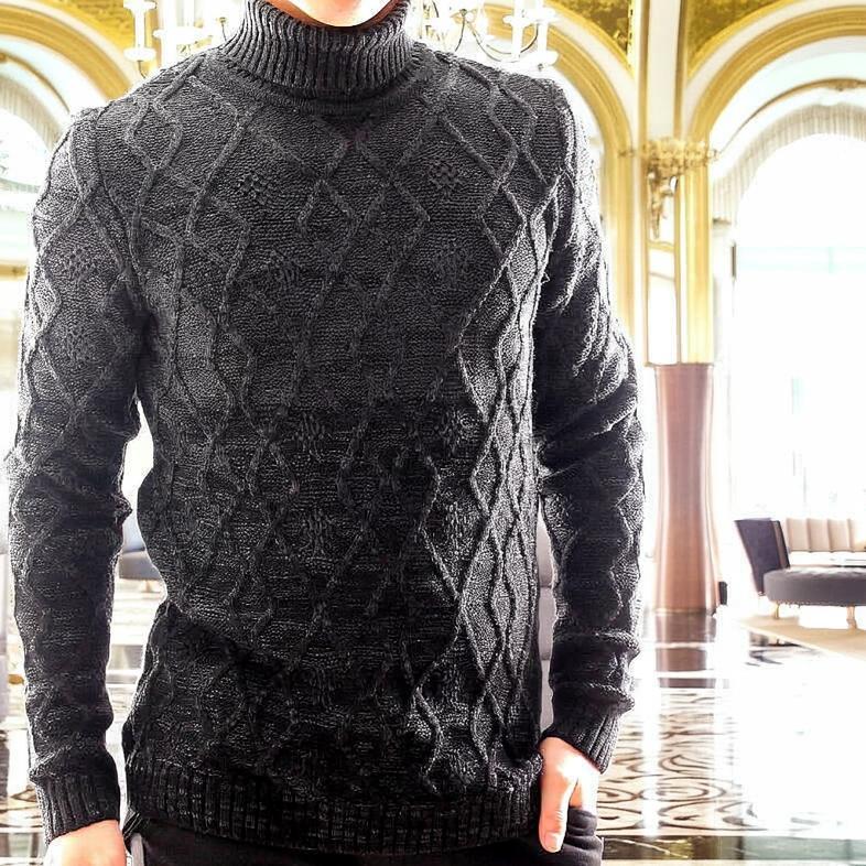 タートルネック ニット ハイネック 厚手 セーターメンズ 厚地 モック