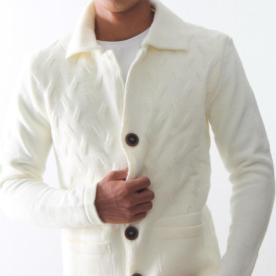 バトナー　ウール　1B カーディガン　ローゲージ　ニット　セーター　メンズ バトナー ウール 1B カーディガン ローゲージ ニット セーター