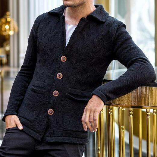 カーディガン ローゲージニット メンズ セーター 厚手 大きいサイズ