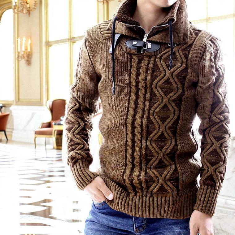 ハイネック ローゲージニット モックネック スタンドカラー セーター