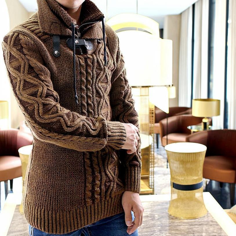 ハイネック ローゲージニット モックネック スタンドカラー セーター