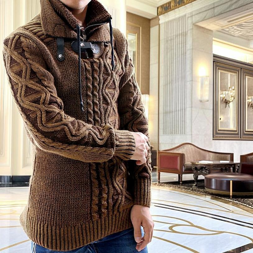 ハイネック ローゲージニット モックネック スタンドカラー セーター