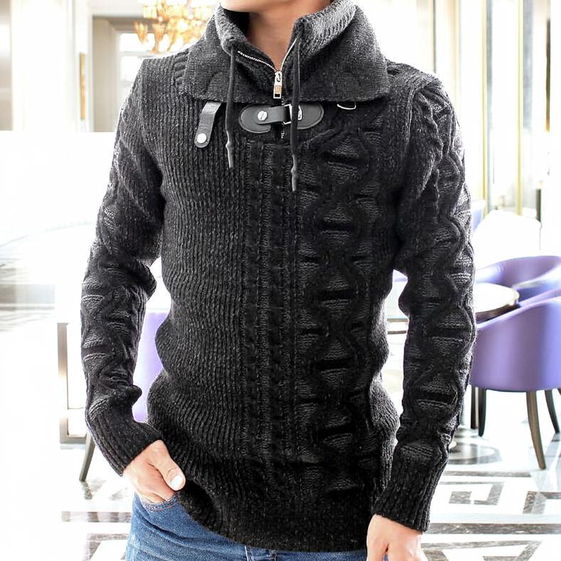 ハイネック ローゲージニット モックネック スタンドカラー セーター