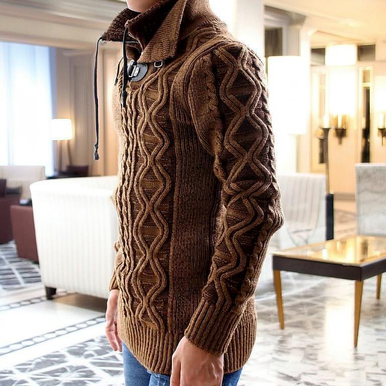 ハイネック ローゲージニット モックネック スタンドカラー セーター