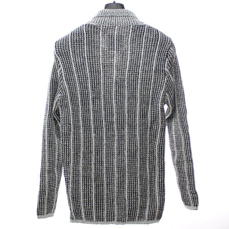 ニット テーラードジャケット メンズ カーディガン ストライプ 秋冬