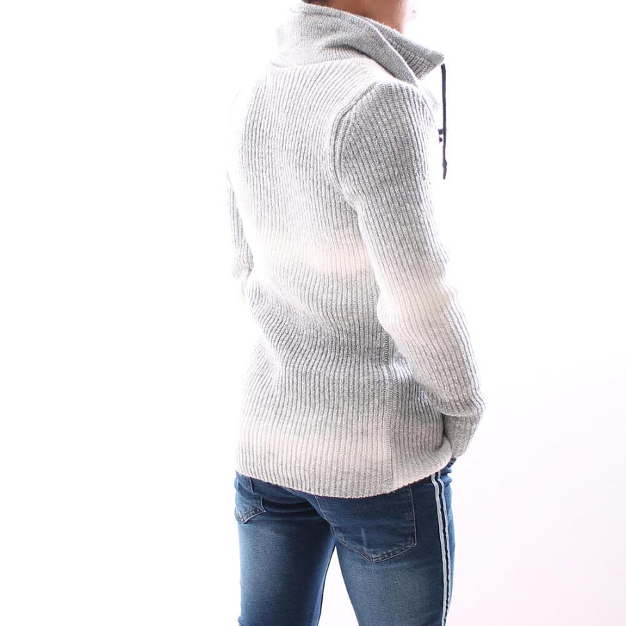 ハイネック ローゲージニット モックネック セーター 2枚襟 ハーフ