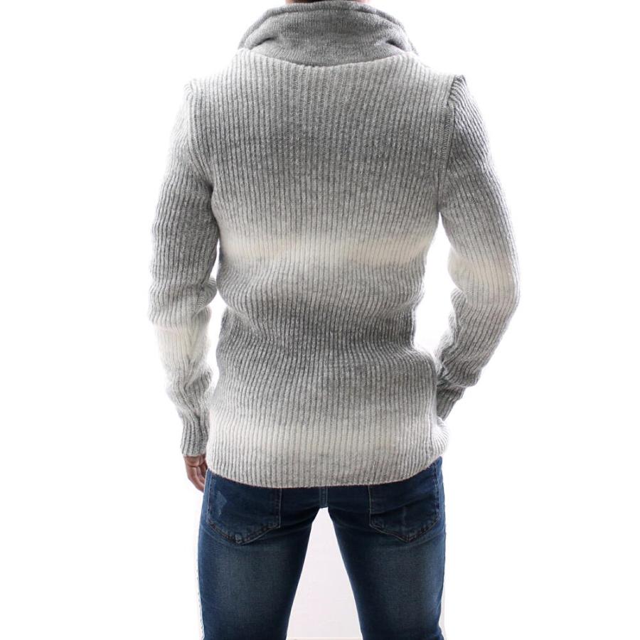 ハイネック ローゲージニット モックネック セーター 2枚襟 ハーフ
