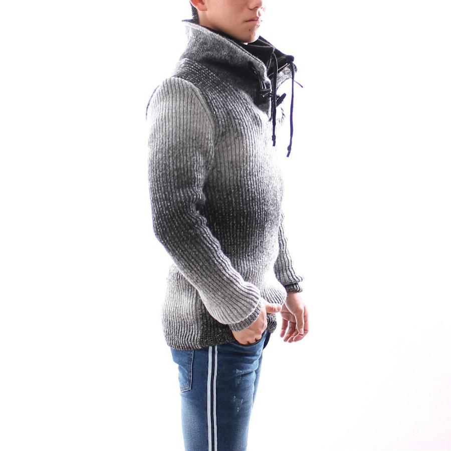 ハイネック ローゲージニット モックネック セーター 2枚襟 ハーフ