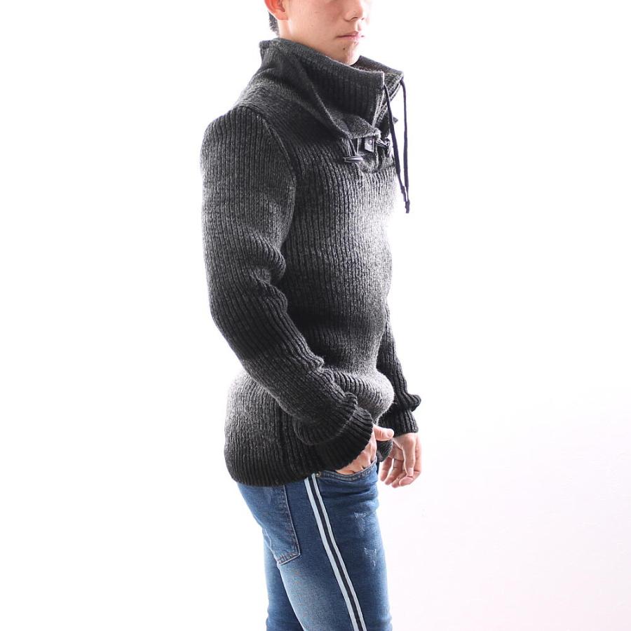 ハイネック ローゲージニット モックネック セーター 2枚襟 ハーフ