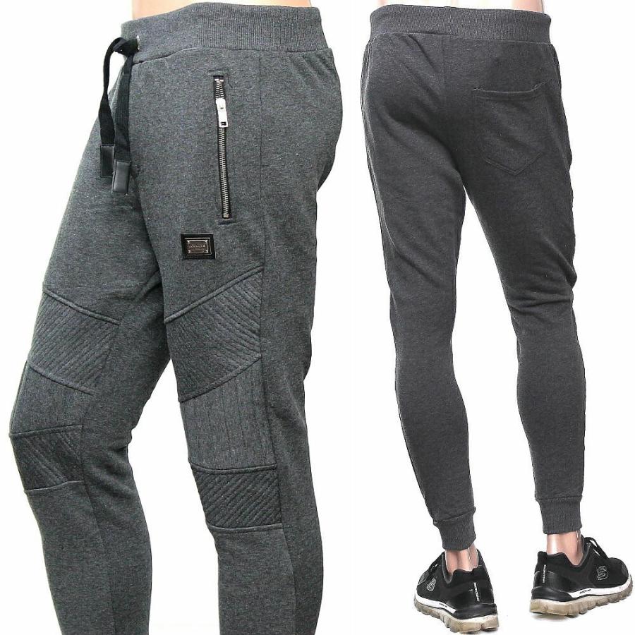 スキニー スウェットパンツ ジョガー バイカー パンツ メンズ