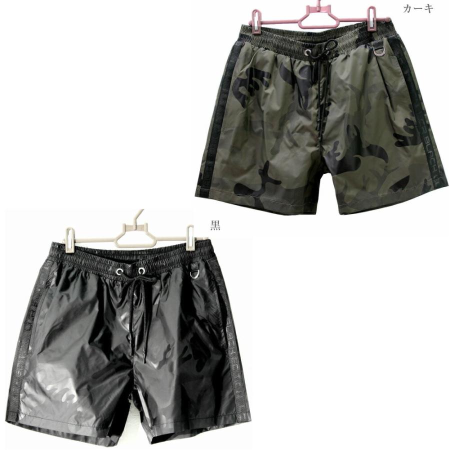 水着 サーフパンツ メンズ 迷彩 カモフラ サポーター付き カーキ/黒 M