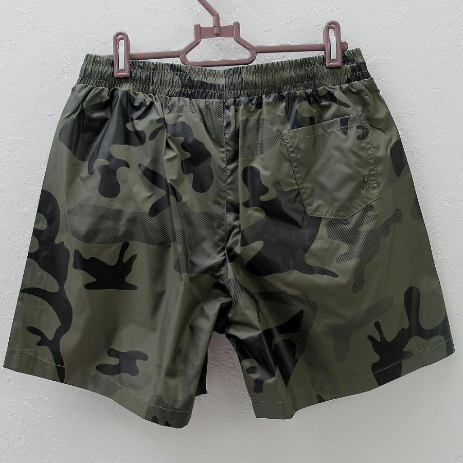 水着 サーフパンツ メンズ 迷彩 カモフラ サポーター付き カーキ/黒 M