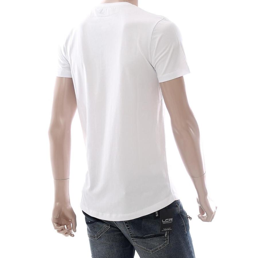 Tシャツ メンズ 半袖 立体ロゴ ペンキ散らしプリント クルー