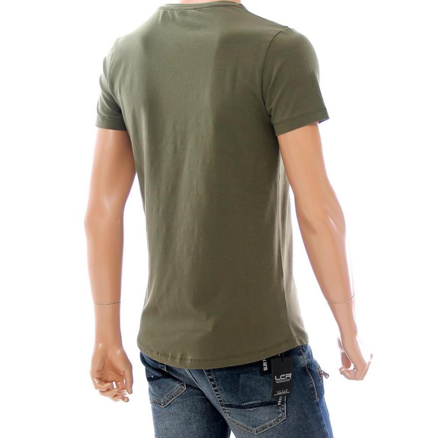 Tシャツ メンズ 半袖 立体ロゴ ペンキ散らしプリント クルーネック 