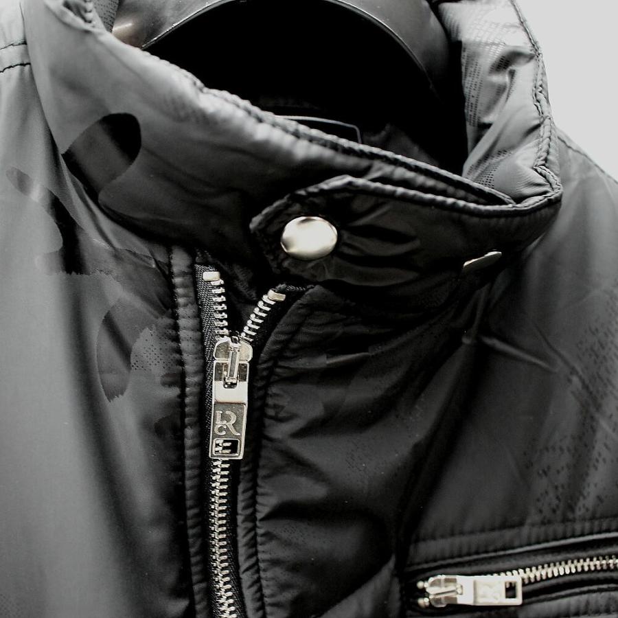 中綿ジャケット ライダース 白 迷彩 メンズ アウター ブルゾン