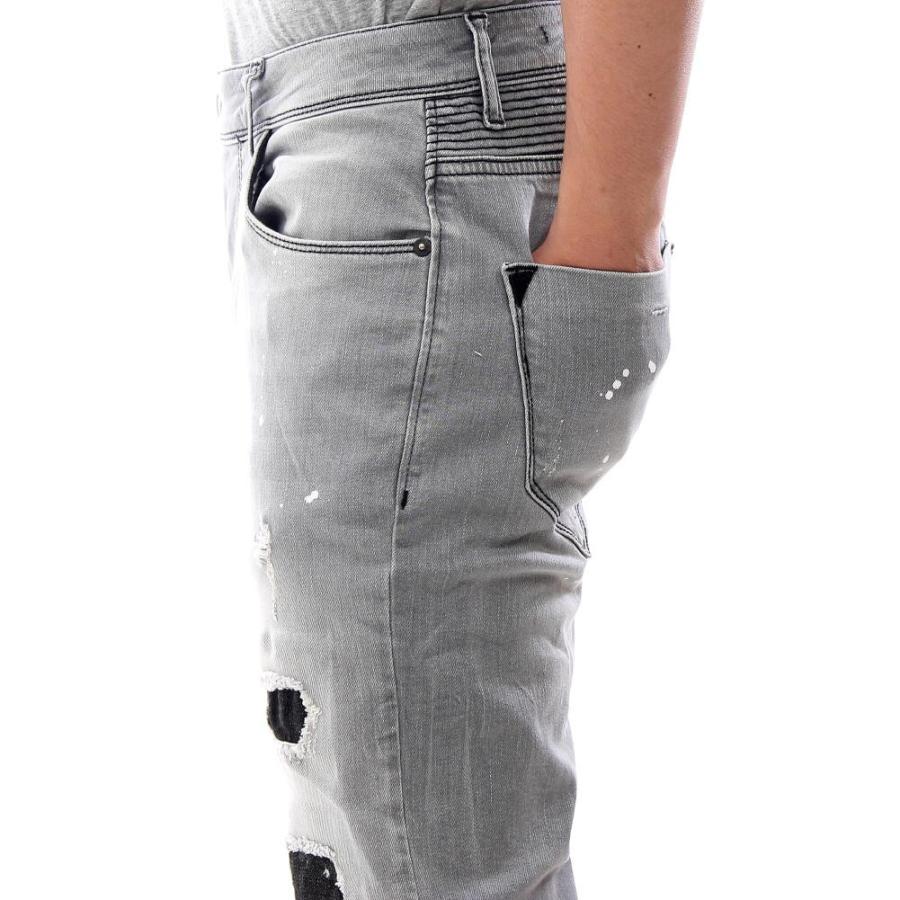 【ストーンアイランド】デニム ジーンズ パンツ スキニー ジップフライ グレー ストーンアイランド】デニム ジーンズ パンツ スキニー ジップフライ