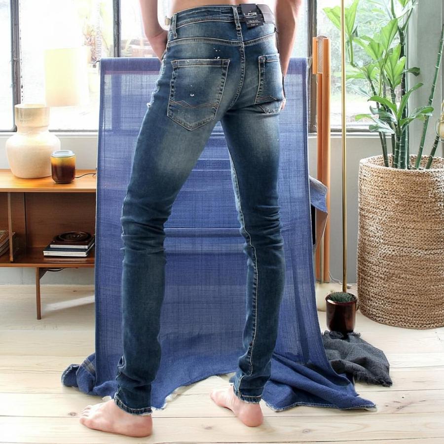 STWEAR】大人気♪ UKドリル UNYVERSE ダメージ パッチジーンズ STWEAR 