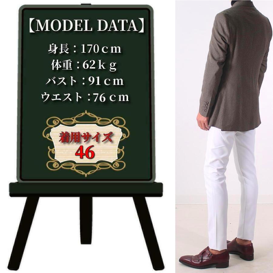 テーラードジャケット ダブル ブレザー メンズ 千鳥柄 カーキ/ブラック
