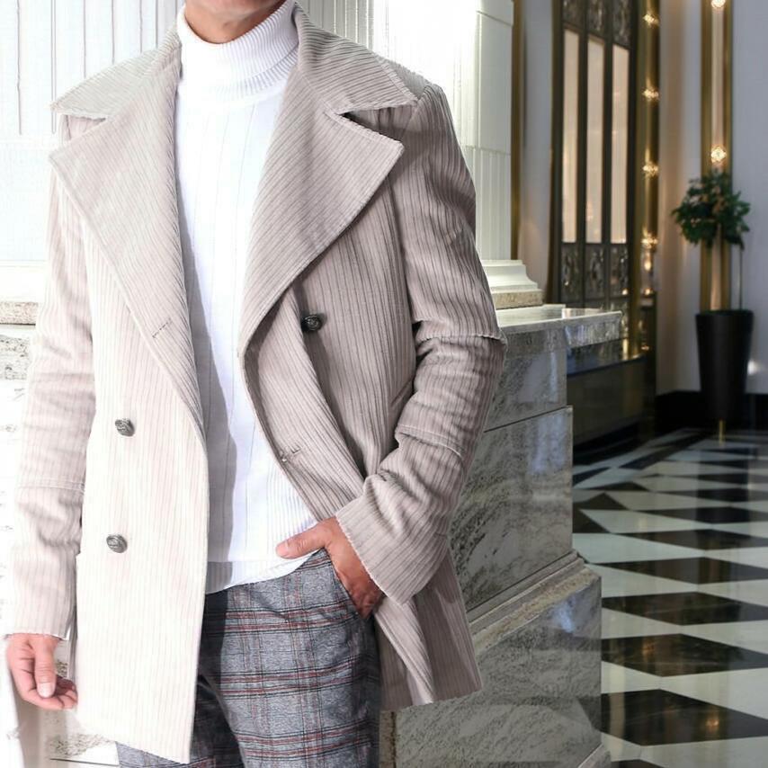 pコート ピーコート アイボリー 秋/冬 極太畝コーデュロイ ハーフ