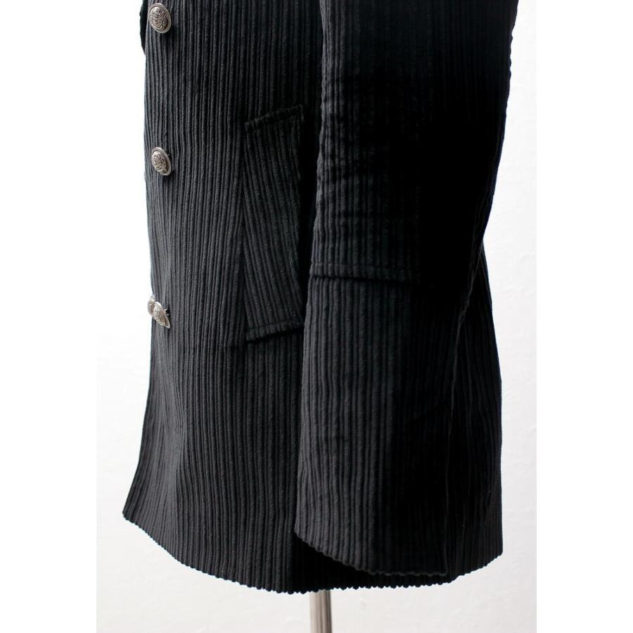 pコート ピーコート 黒 ブラック 秋/冬 極太畝コーデュロイ