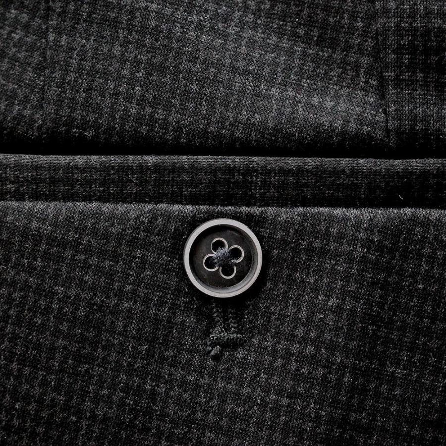 スラックス 千鳥柄スリム ストレート チャコールグレー メンズ