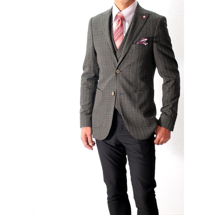 テーラードジャケット ストライプ ブレザー メンズ タイト