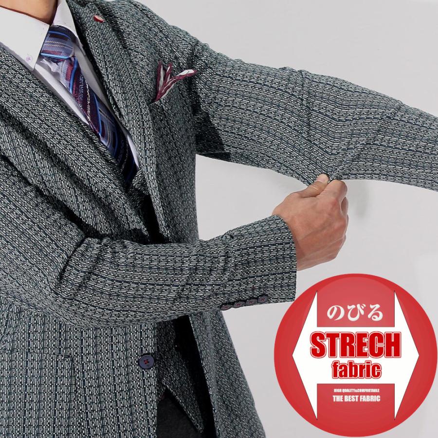 テーラードジャケット ストライプ ブレザー メンズ タイト/スリム