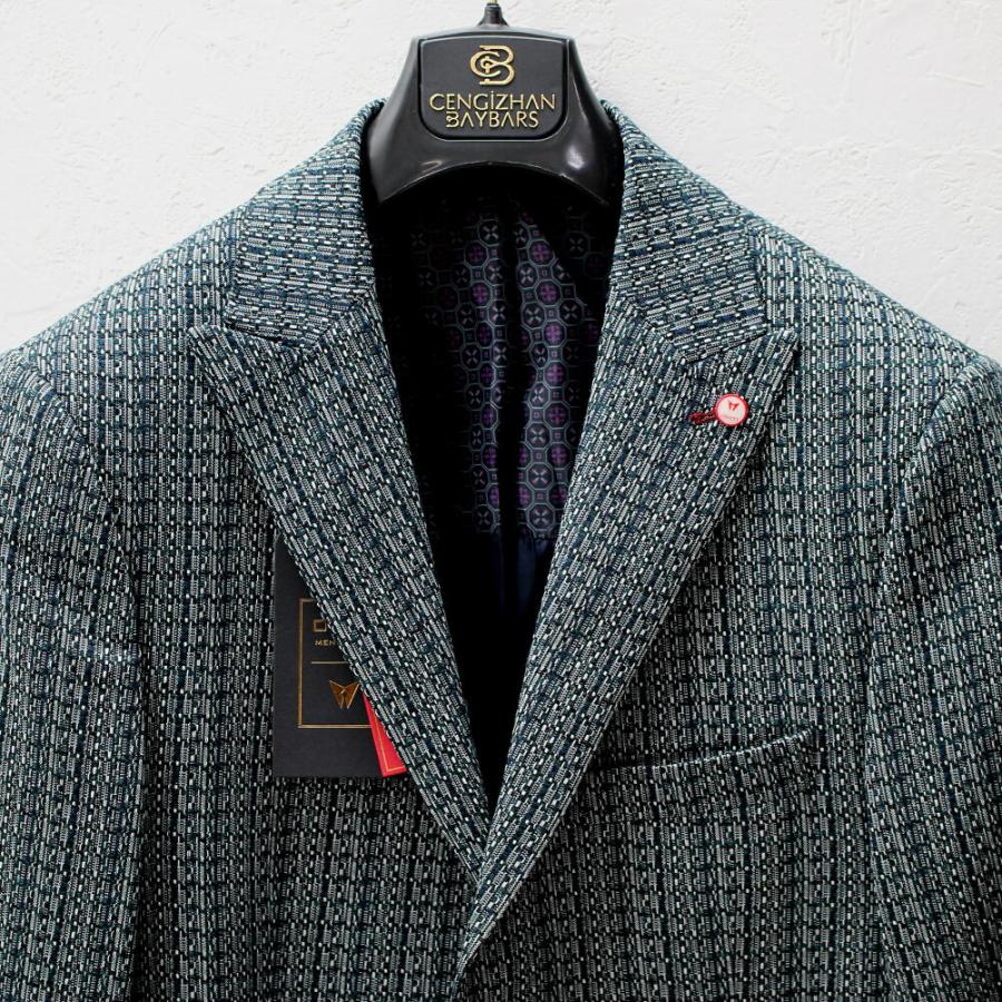 テーラードジャケット ストライプ ブレザー メンズ タイト/スリム