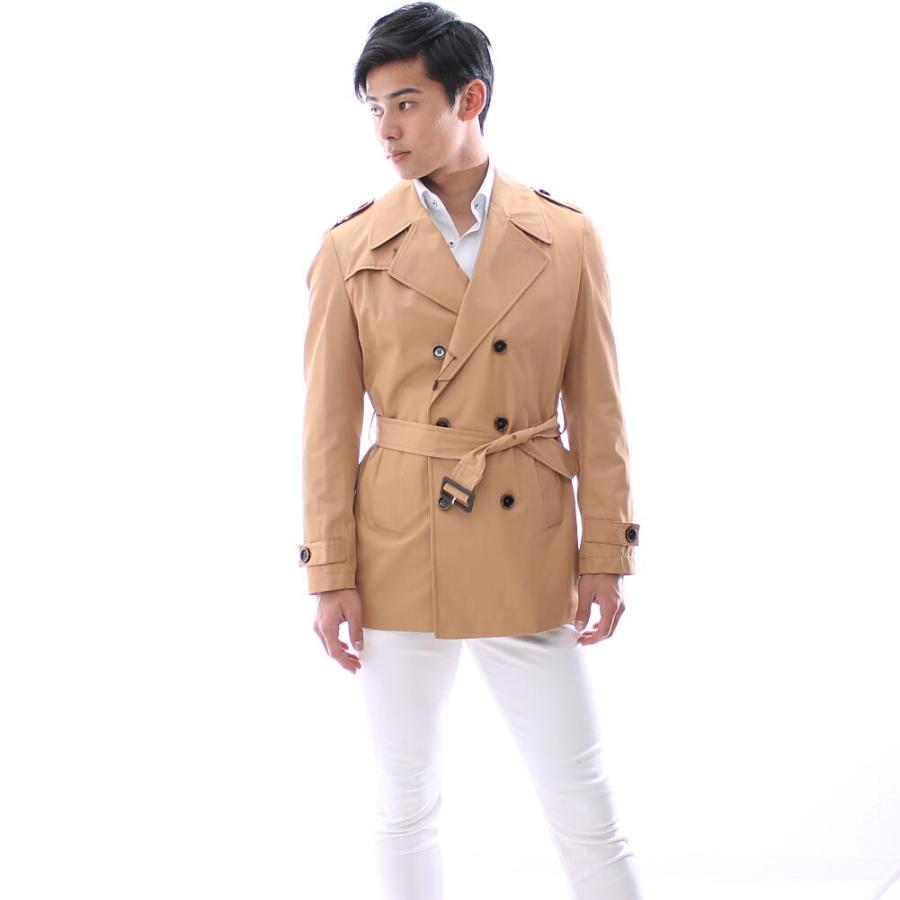 トレンチコート ショート丈 ダブル メンズ キャメル Xxxlまで 大きいサイズも入荷 同型の紺も販売中 Owencamel Bin 1 Limitedヤフーショップ 通販 Yahoo ショッピング