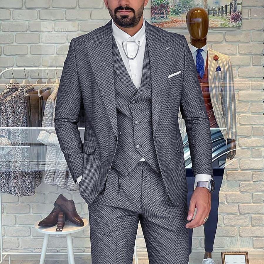 スリム スラックス メンズ 紺/ネイビー ツータック ダブル仕上げ ツー