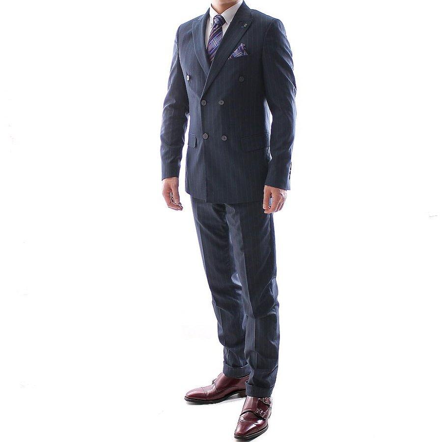 スラックス スリム スキニーパンツ ストライプ 春/秋/冬 メンズ