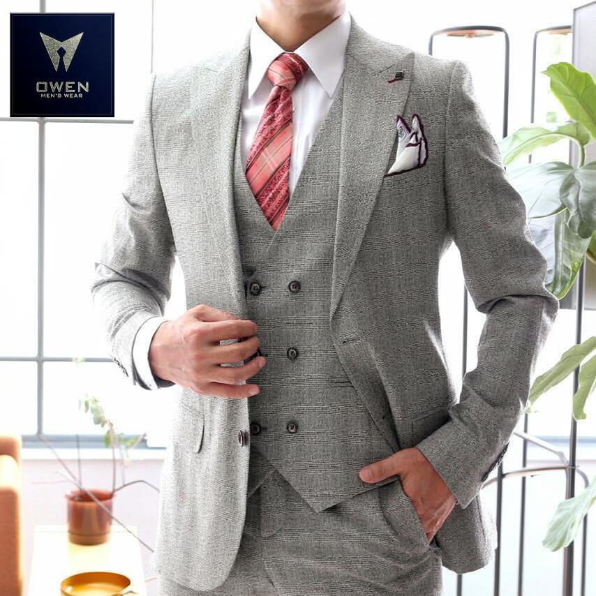 テーラードジャケット セットアップ ブレザー ジレ メンズ グレー