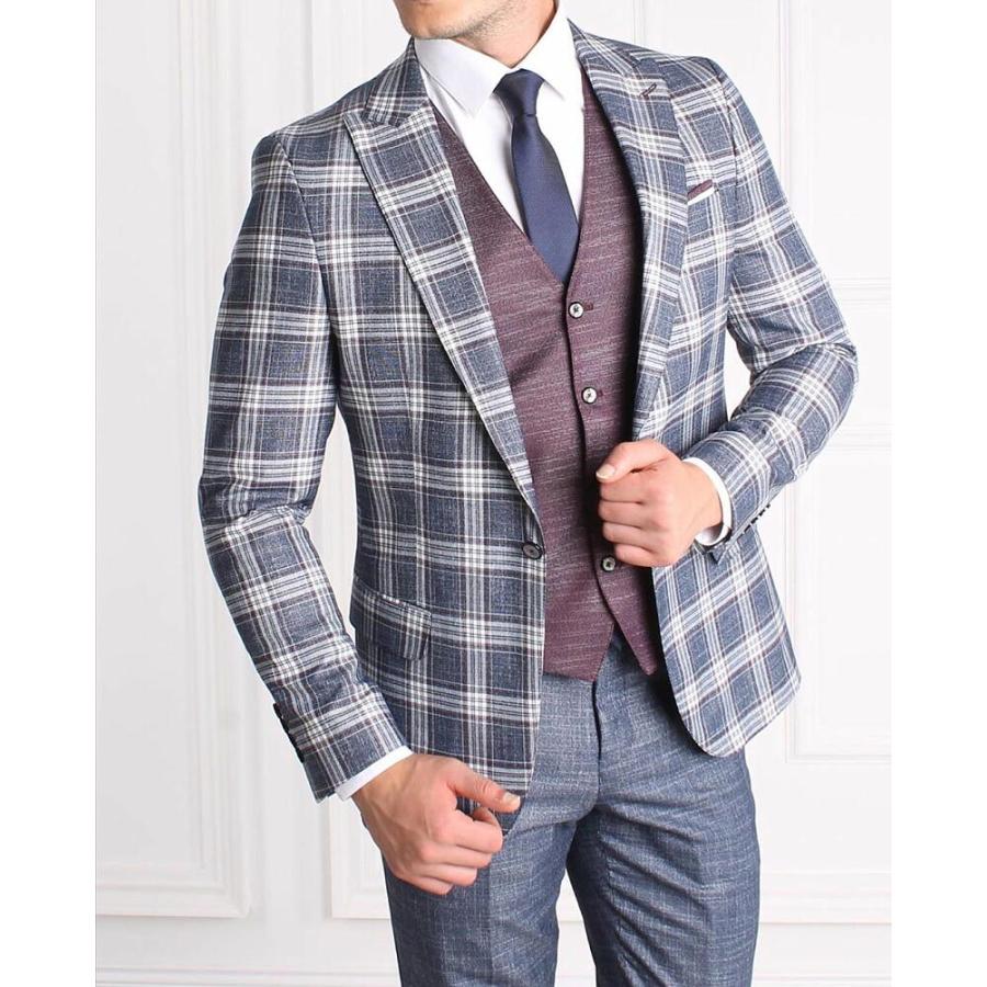 テーラードジャケット セットアップ ブレザー ジレ チェック メンズ グレー タイト スリムフィット ジャケパン 春 秋 冬 大きいサイズも入荷 Owen119jk Bin 1 Limitedヤフーショップ 通販 Yahoo ショッピング